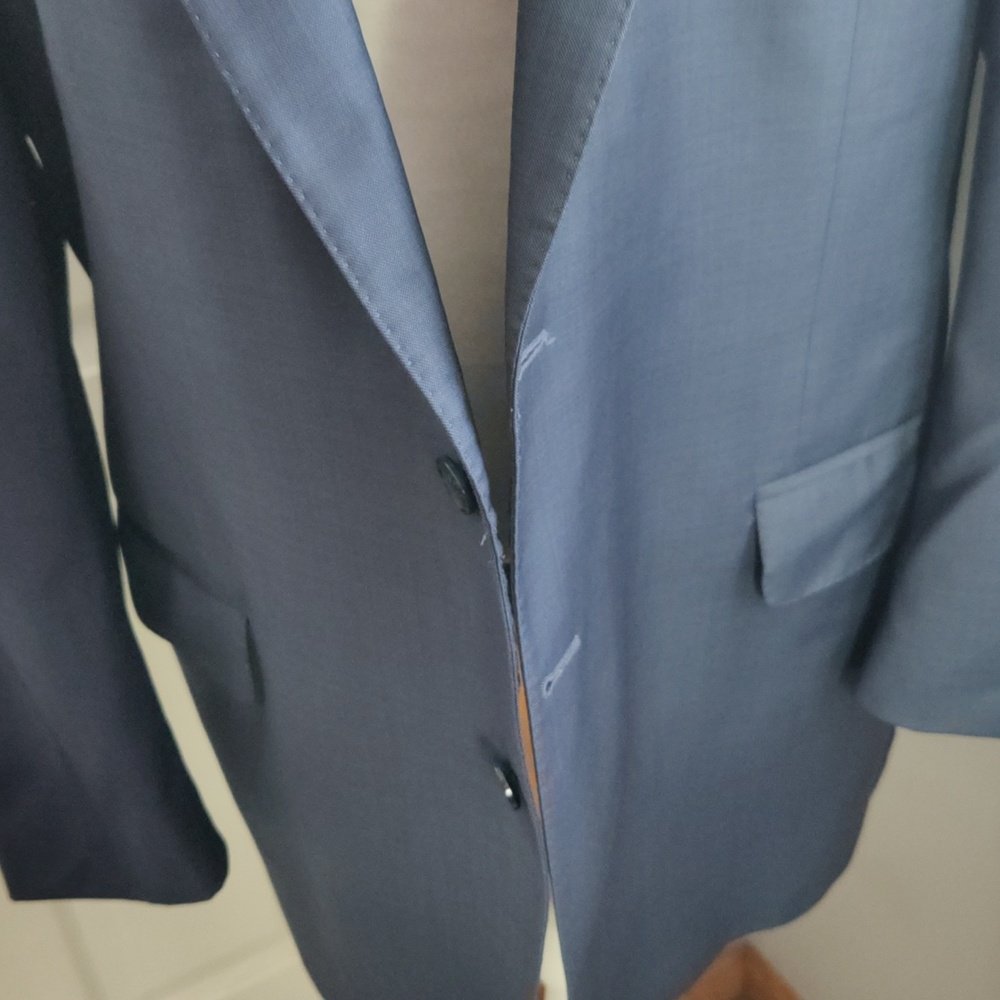 Vintage Peter Millar Blazer Made In Canada Size 46T 100%wool Navy Blue - Picture 2 of 9